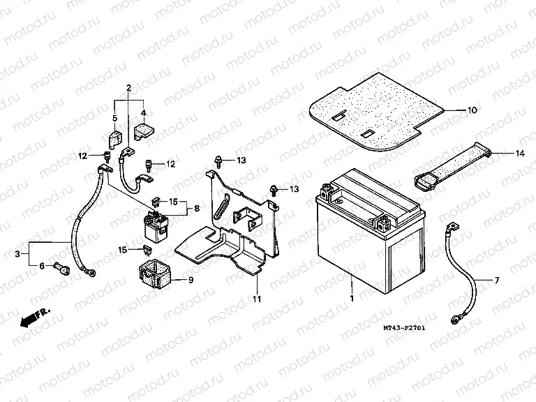 F-27-1 BATTERY (VFR750FR / FS / FT / FV)