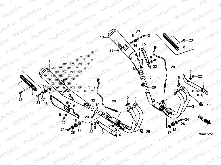 F-27-1 EXHAUST DRUM (CB1100SA / SAD)