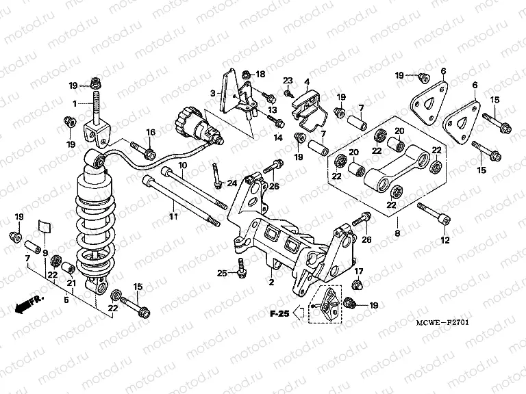 F-27-1 REAR SHOCK ABSORBER (VFR800A)