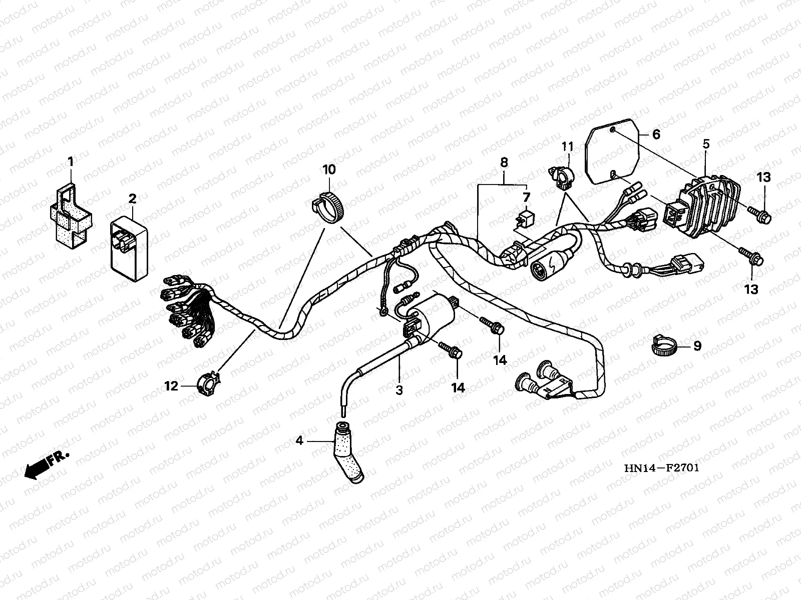 F-27-1 WIRE HARNESS (TRX400EX5,6)