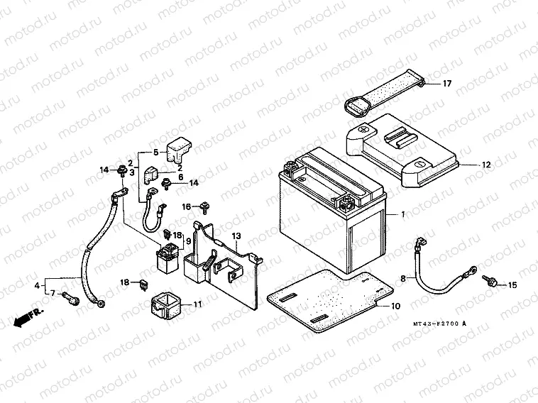 F-27 BATTERY (VFR750FL / FM / FN / FP)