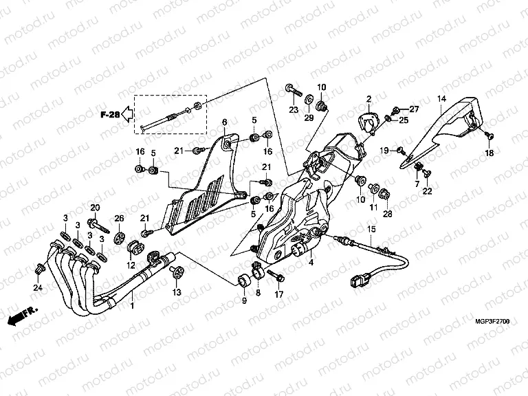 F-27 EXHAUST DRUM (CBR1000RRC / D / RAC / D)