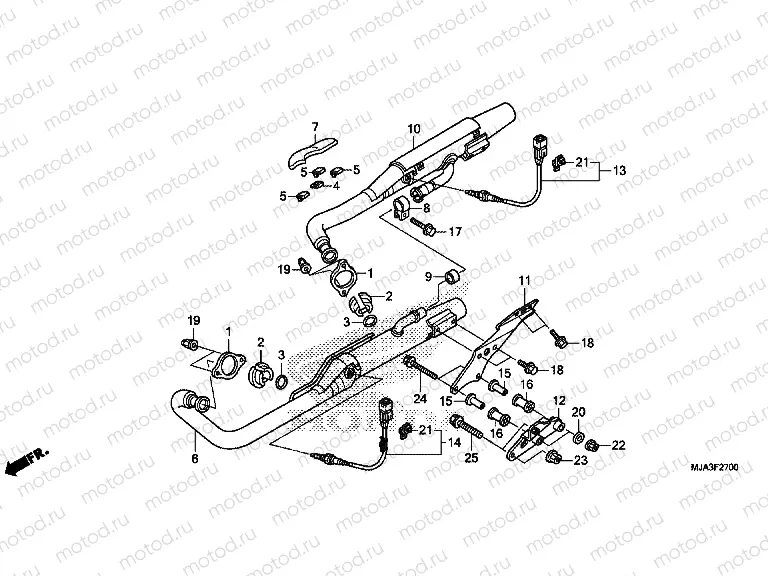 F-27 EXHAUST DRUM (VT750C / C2S / CA / CS)