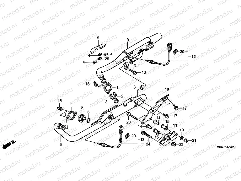 F-27 EXHAUST DRUM (VT750C2B / C2S / CS / C / CA)