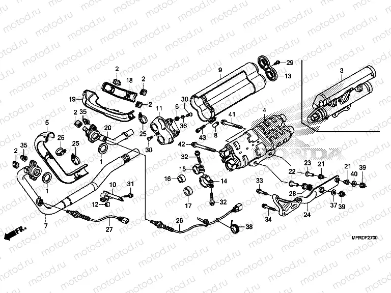 F-27 EXHAUST MUFFLER