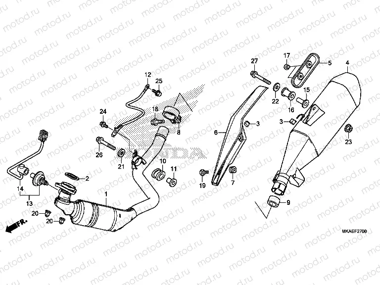 F-27 EXHAUST MUFFLER