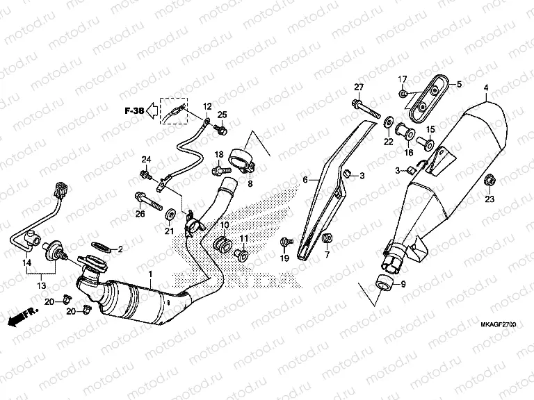 F-27 EXHAUST MUFFLER