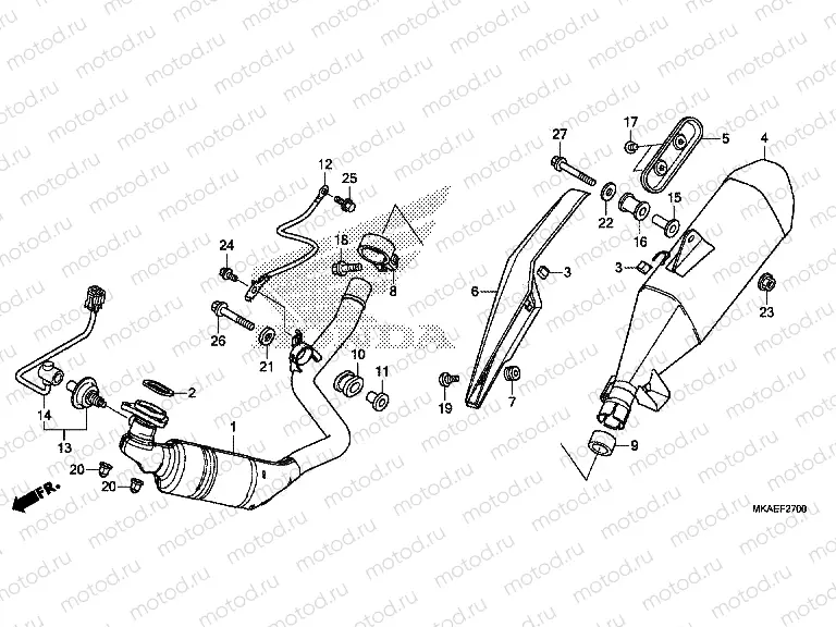 F-27 EXHAUST MUFFLER