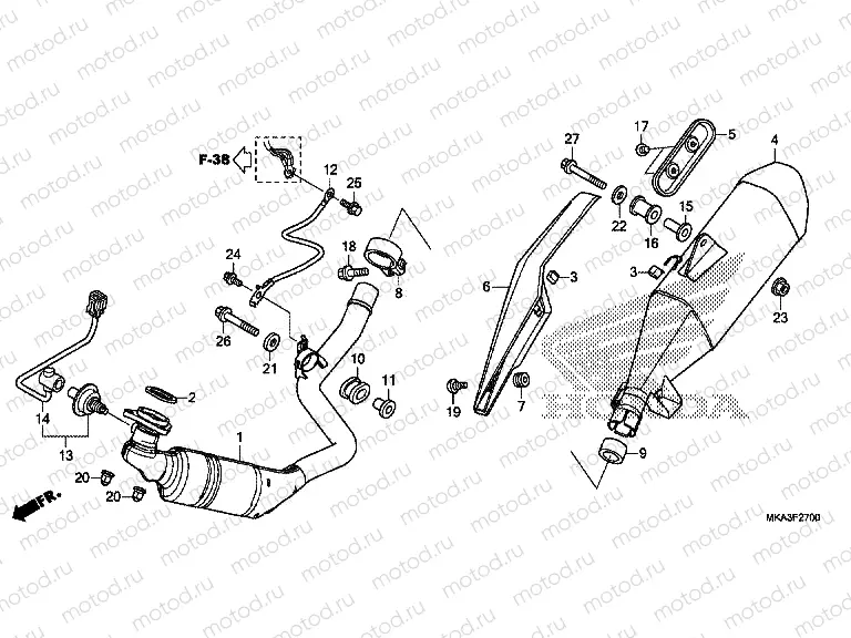 F-27 EXHAUST MUFFLER