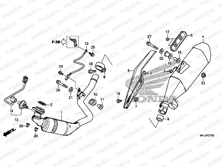 F-27 EXHAUST MUFFLER