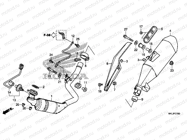 F-27 EXHAUST MUFFLER