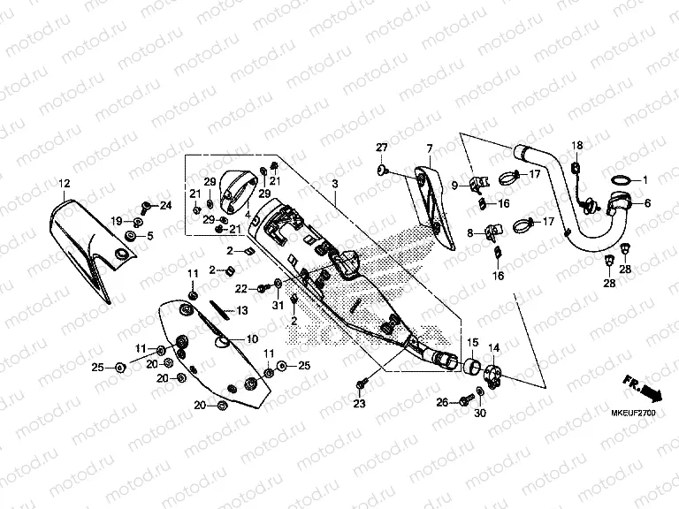 F-27 EXHAUST MUFFLER