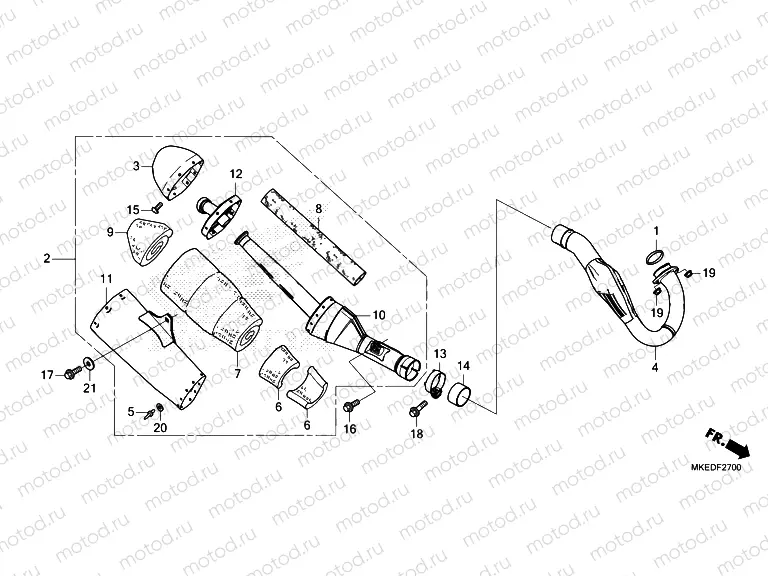F-27 EXHAUST MUFFLER