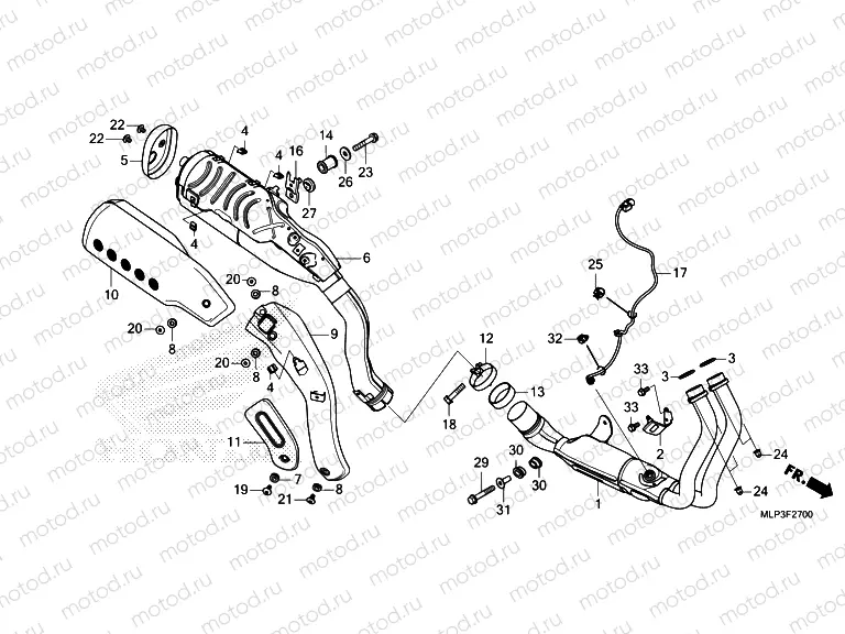 F-27 EXHAUST MUFFLER