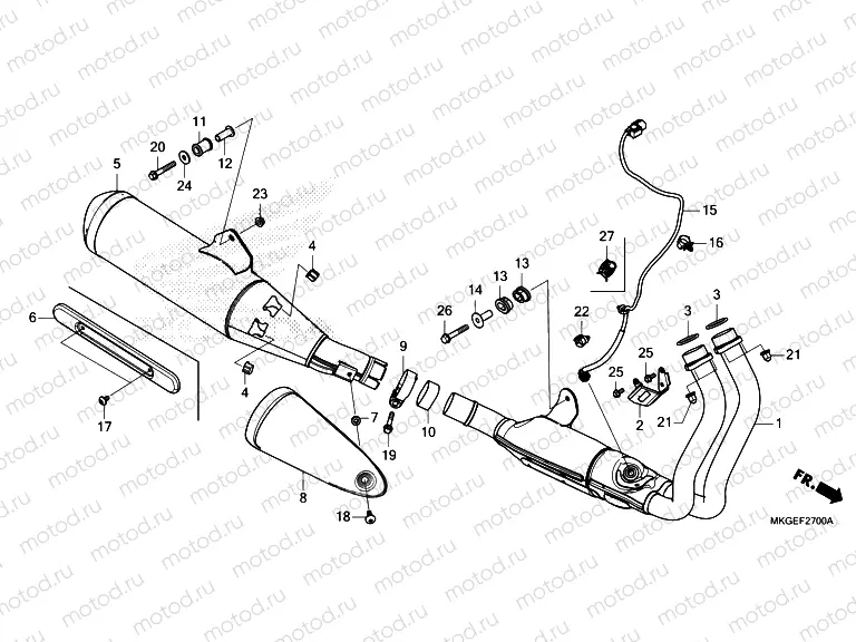 F-27 EXHAUST MUFFLER