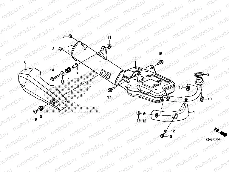 F-27 EXHAUST MUFFLER