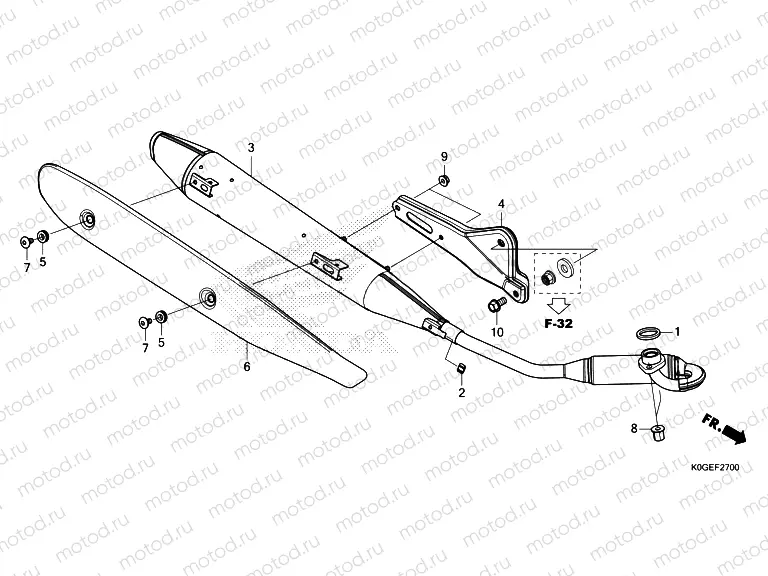 F-27 EXHAUST MUFFLER