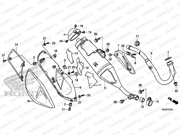 F-27 EXHAUST MUFFLER