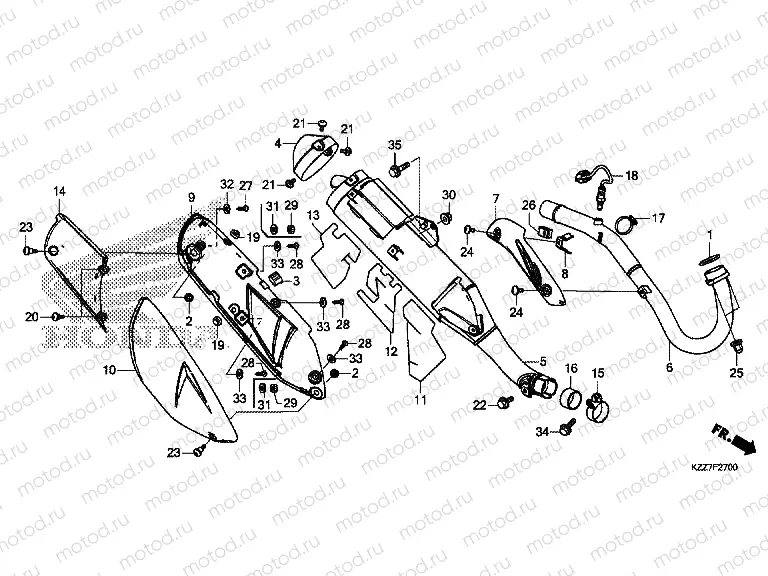 F-27 EXHAUST MUFFLER