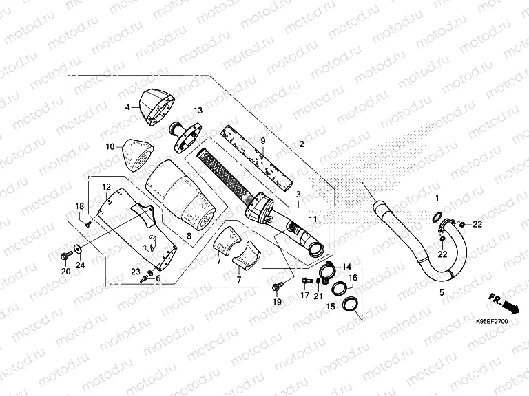 F-27 EXHAUST MUFFLER