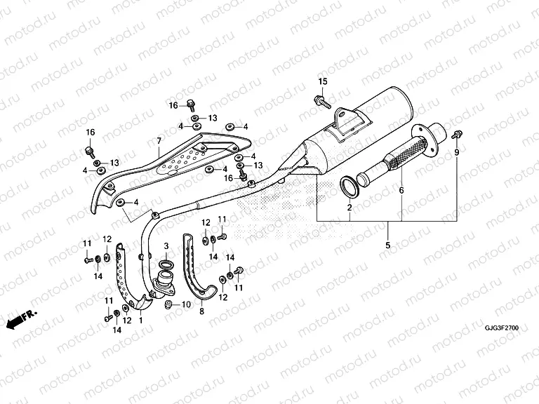 F-27 EXHAUST MUFFLER