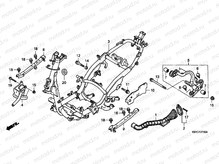 F-27 FRAME HOUSING (SC1255,6,8)