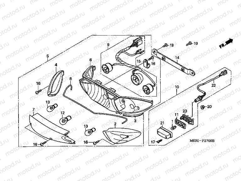 F-27 REAR COMBINATION LAMP