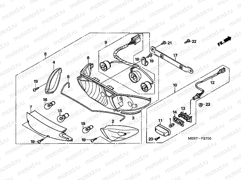 F-27 REAR COMBINATION LAMP