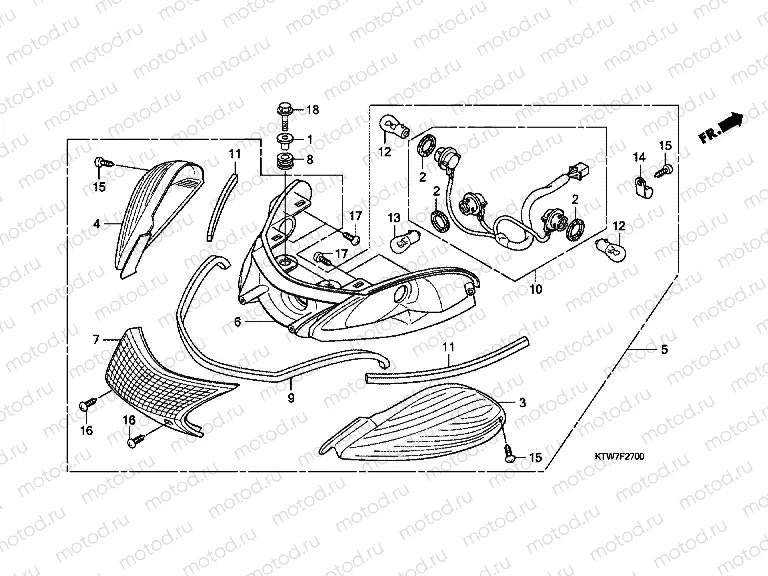 F-27 REAR COMBINATION LAMP