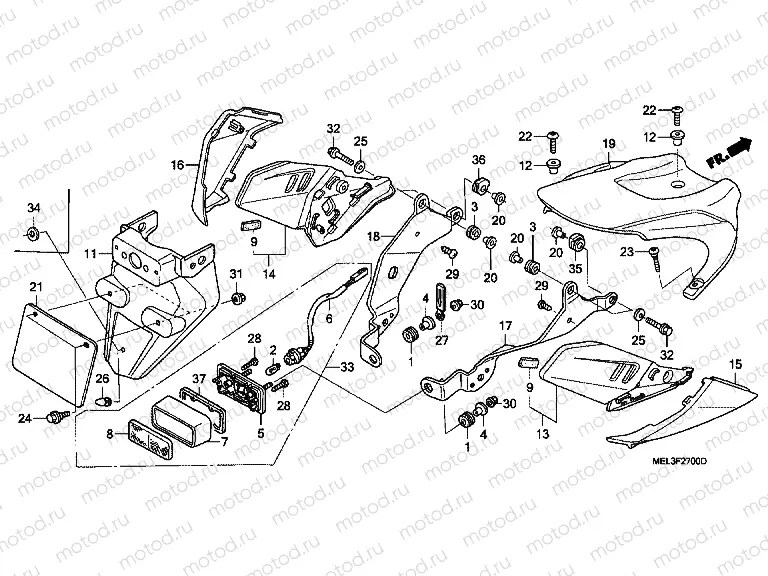F-27 REAR FENDER (CBR1000RR4 / 5)