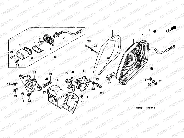 F-27 REAR LAMP