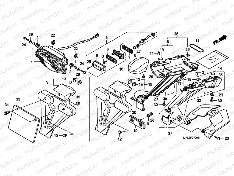 F-27 REAR LAMP (CBR1000RR8,9 / RA9)