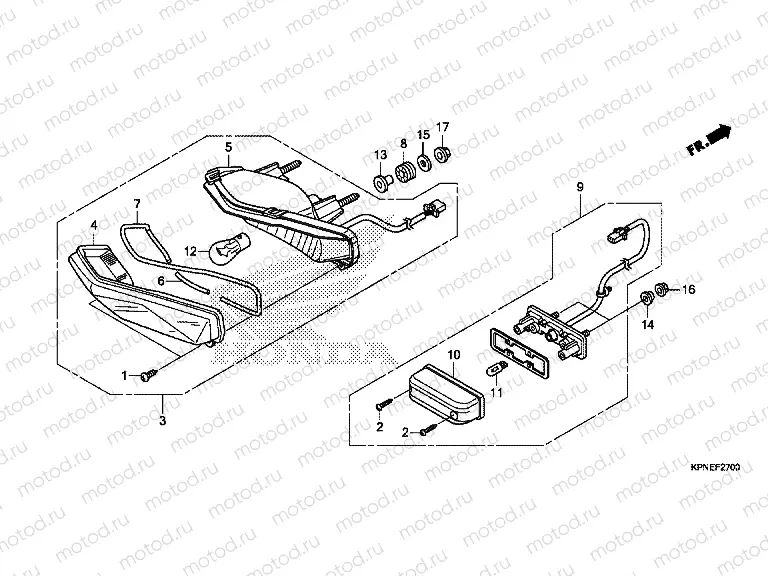 F-27 REAR LAMP / NUMBER PLATE LIGHT