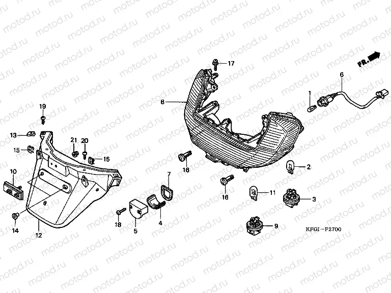 F-27 REAR LAMP / REAR FENDER