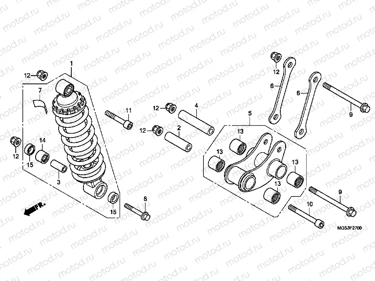 F-27 REAR SHOCK ABSORBER