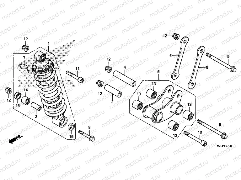 F-27 REAR SHOCK ABSORBER