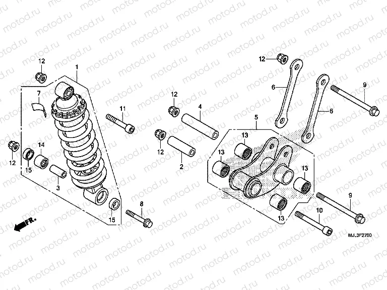 F-27 REAR SHOCK ABSORBER