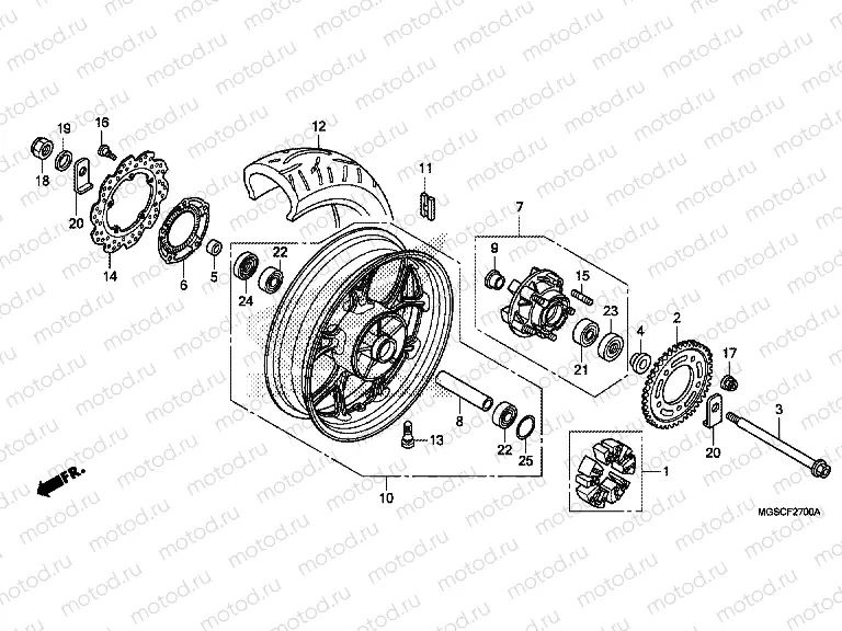 F-27 REAR WHEEL