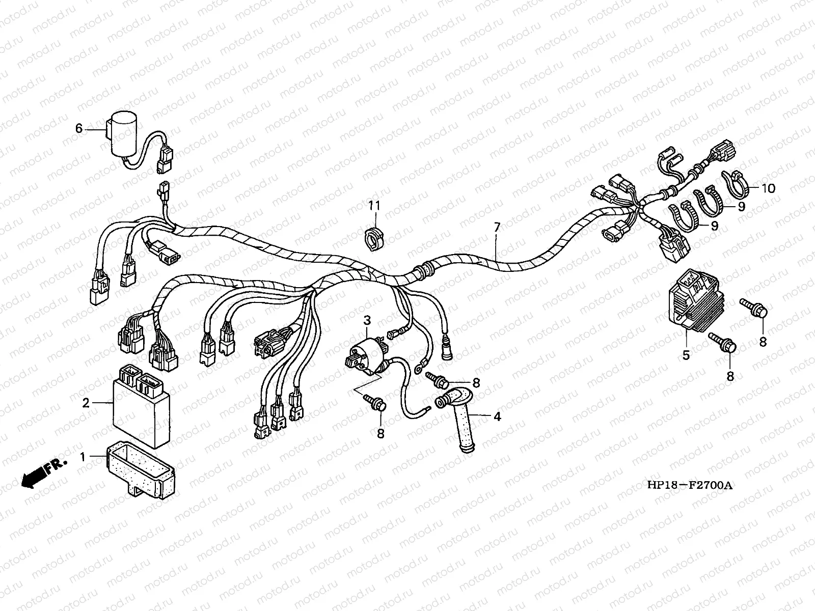 F-27 WIRE HARNESS (TRX450R4,5)
