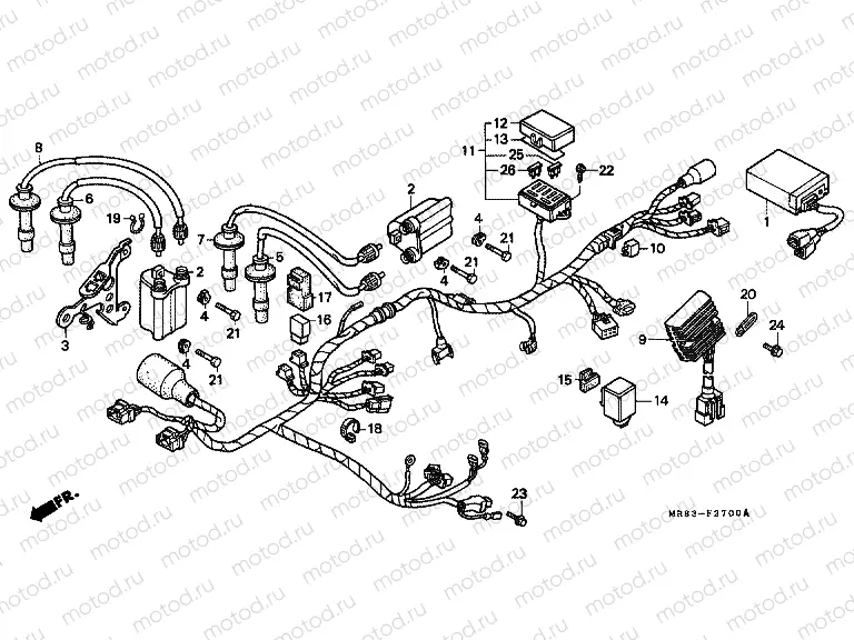 F-27 WIRING HARNESS / IGNITION COIL