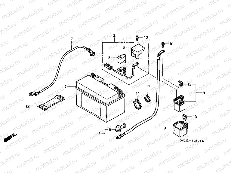 F-28-1 BATTERY (CBR900RR2,3)