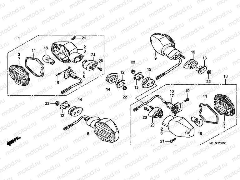 F-28-1 FLASHING (CBR1000RR6 / 7)