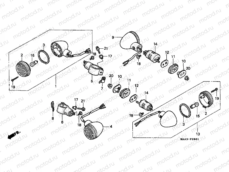 F-28-1 FLASHING (VT1100CV / CW / C2)