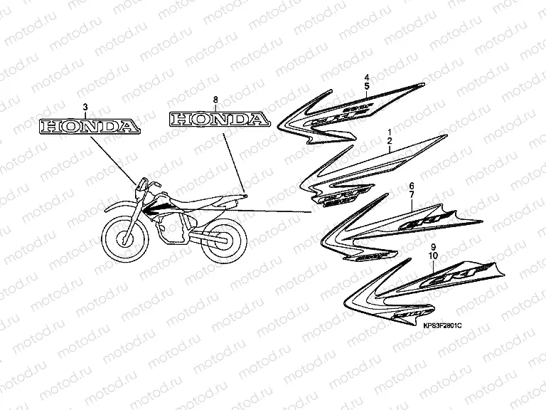 F-28-1 STRIP / SIGNAL (CRF230F7 / 8/9 / B)