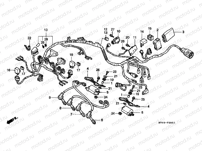 F-28-1 WIRING HARNESS (CBR600FS / 3S / T / 3T / SET)