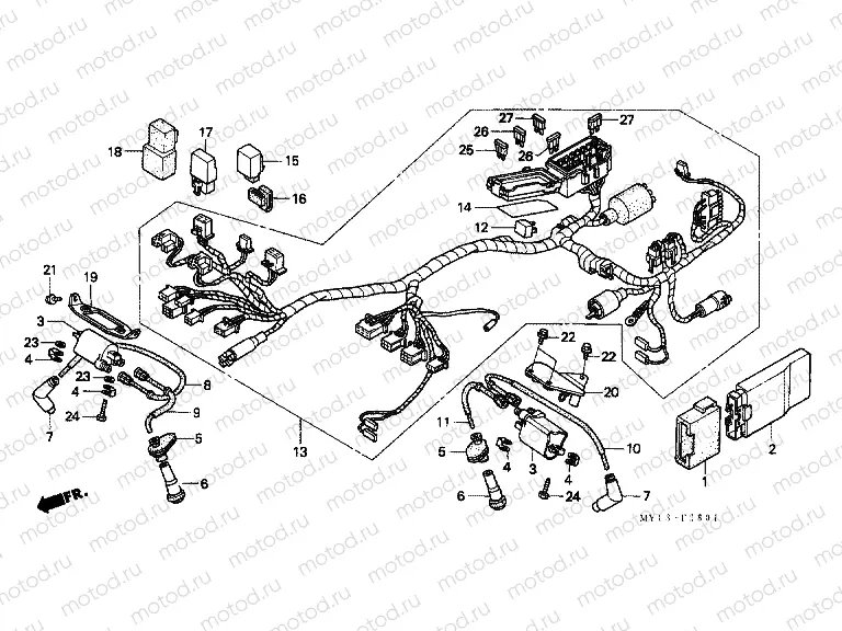 F-28-1 WIRING HARNESS / IGNITION COIL (2)