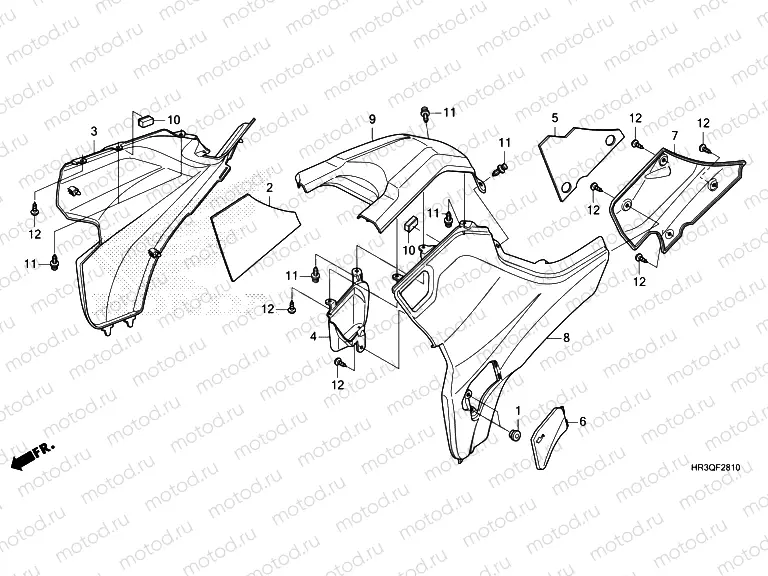 F-28-10 SIDE COVER/TANK COVER