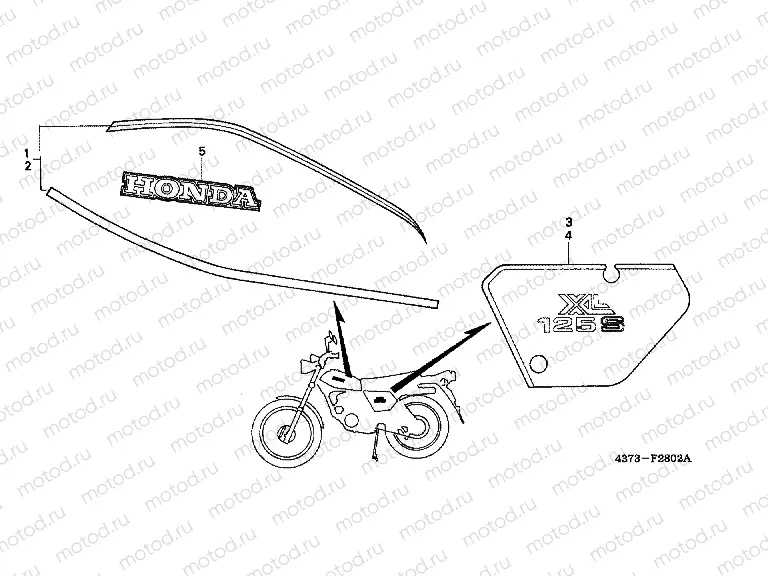 F-28-2 STRIP / EMBLEM (XL125SB-CM)