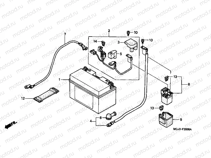 F-28 BATTERY (CBR900RRY, 1 / RE1)