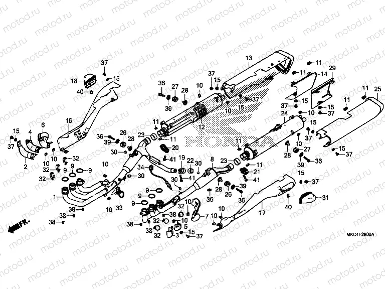 F-28 EXHAUST MUFFLER